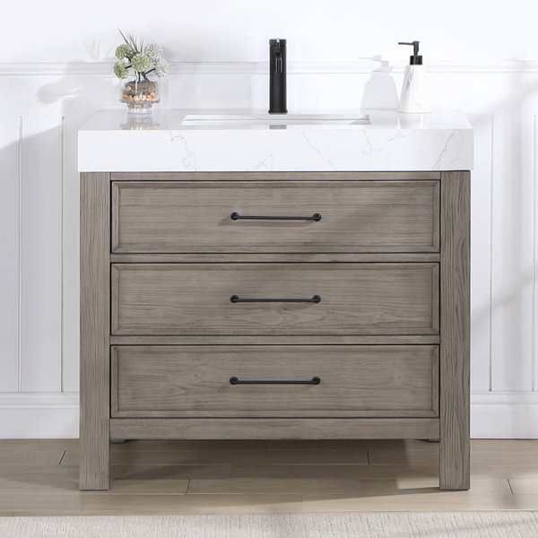 Lark Manor Ardilia 36'' Single Bathroom Vanity with Engineered Marble